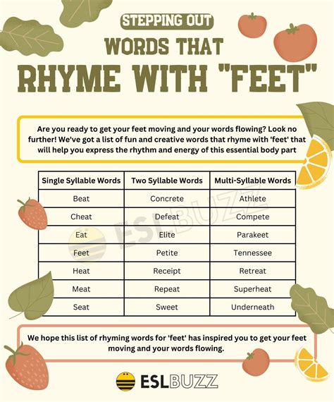 feel rhyming|things that rhyme with foot.